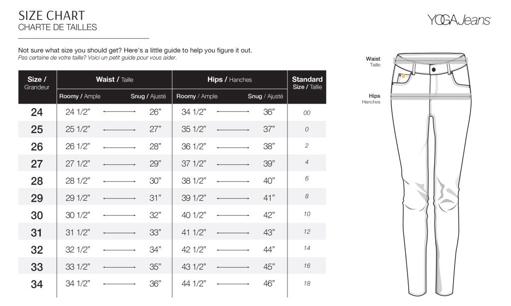 Newport Jeans Size Chart