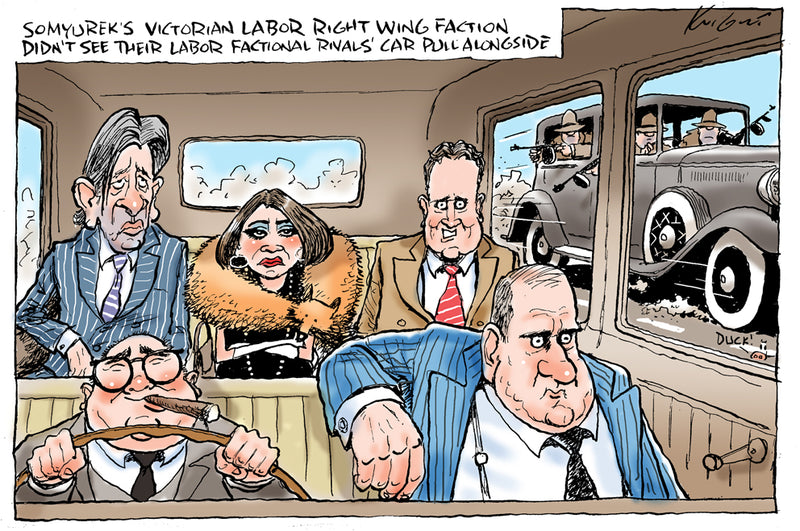 Labour Factional Hit | Australian Political Cartoon – Knight Cartoons
