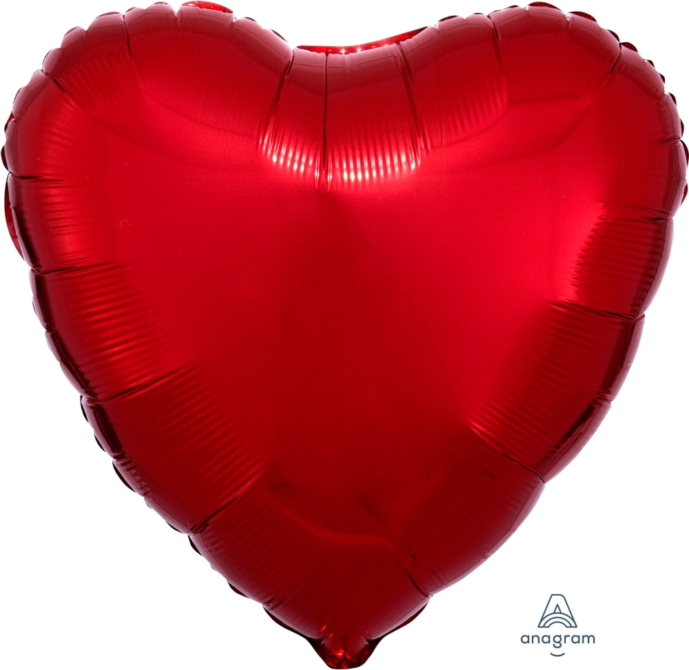 Anagram 10584 Heart Metallic Red Foil Balloon 18, 