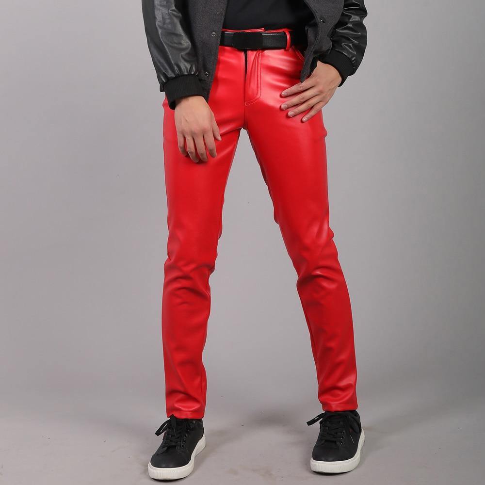 Men's Spring Light Weight Faux Leather Pants