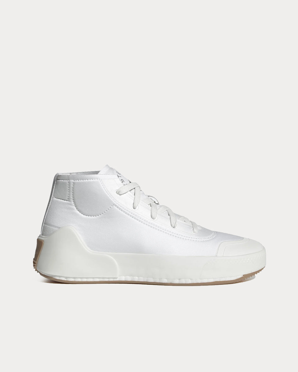 adidas by stella mccartney white treino mid-cut sneakers