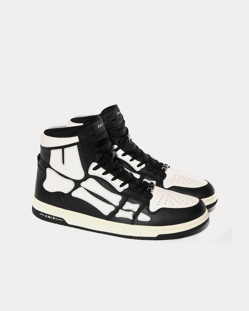 AMIRI Skel-Top Hi Black / White High Top Sneakers - Sneak in Peace