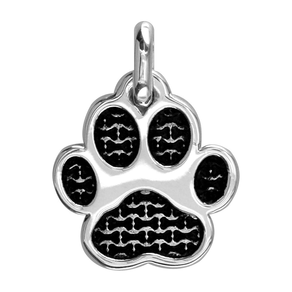 sterling silver dog paw charm