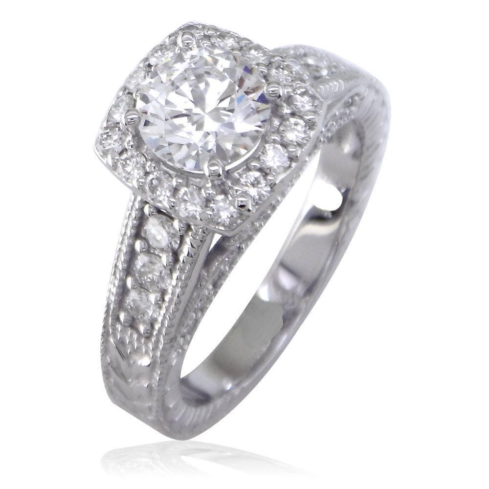 halo vintage setting engagement ring