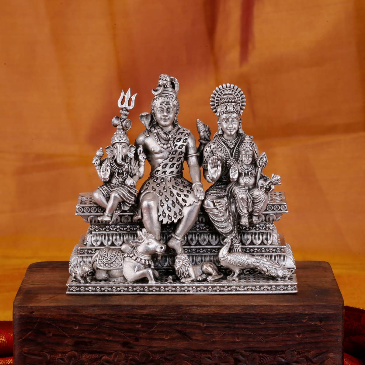 Buy Shiv Parivar 3D Idol | 925 Pure Silver God Idols Online – The ...