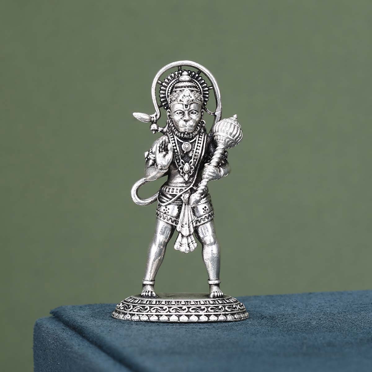 Buy Standing Hanuman 3D Solid Idol | 925 Pure Silver God Idols ...