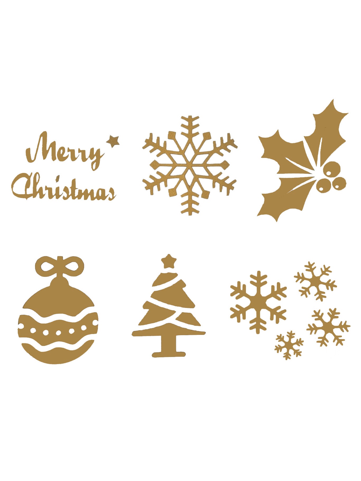 Choice of 2 Christmas Glittered Stickers Sheet 