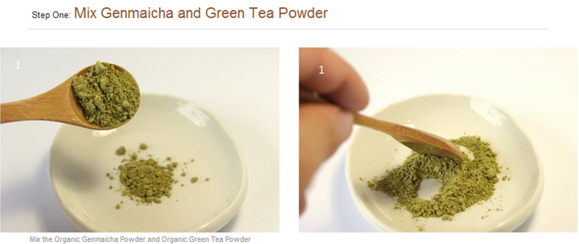 Organic genmaicha green tea ice cream