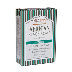 Shea Terra African Black Soap (Menthe) 115g