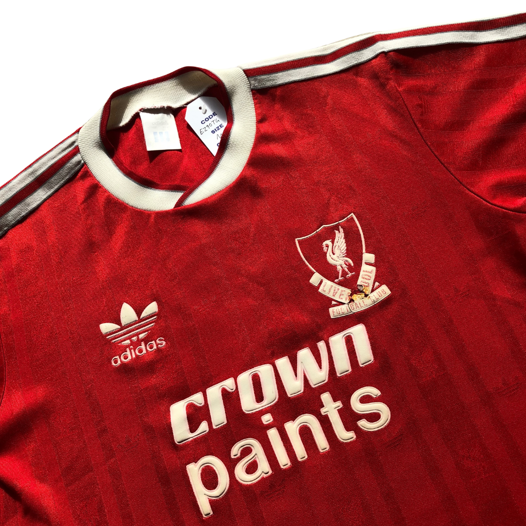 Suavemente Énfasis Previamente Liverpool Original Crown Paints 1987/1988 Adidas Home Football Shirt J –  VICE Vintage