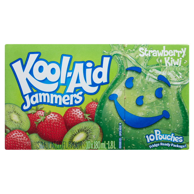 KoolAid Jammers Strawberry Kiwi (10x180ml);T12xH8 Brandco Direct Inc