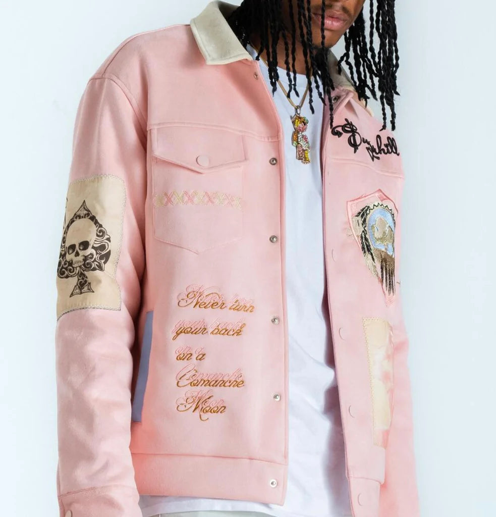 NIGHT RAIDER SUEDE JACKET (PINK) – PLATFORM NYC