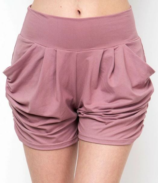 Solid Basic Harem Shorts