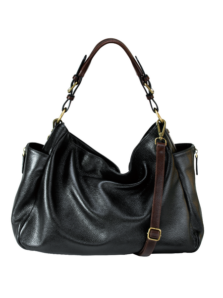 black leather hobo crossbody bag