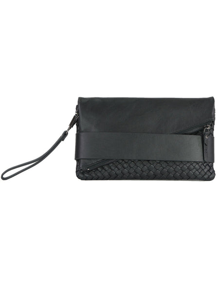 clutch with hand strap