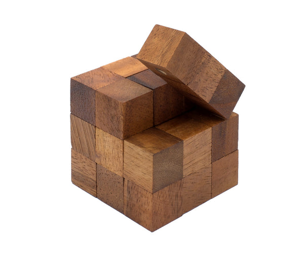 wooden block cube puzzle