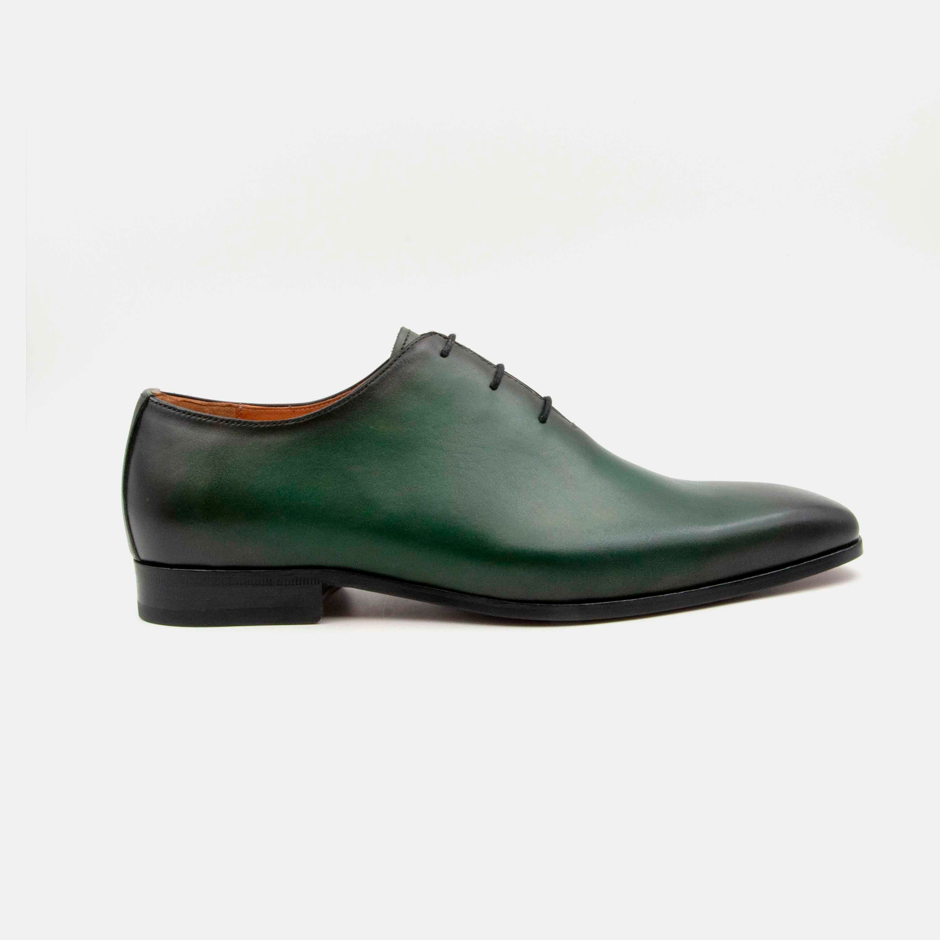 dark green formal shoes