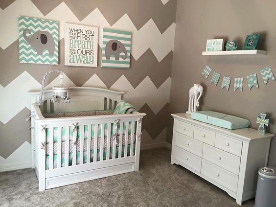 Chevron nursery design idea