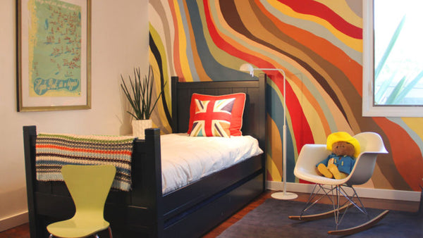 colourful wave room decoration