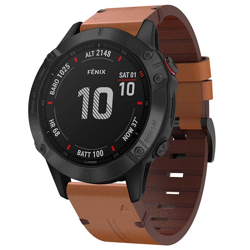 Permanent brandwonden dwaas Thick Leather Strap for Garmin Fenix 3 / 3 HR / 5X / 5X Plus / 6X / Qu –  North Street Watch Co.