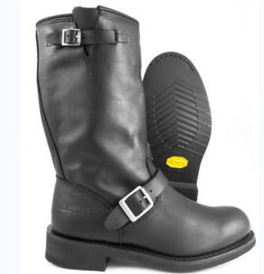 gray motorcycle boots