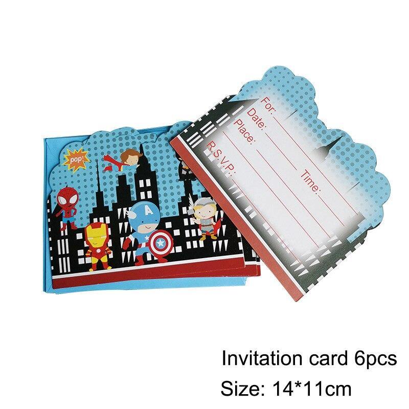 Superhero Party Invitation Cards - KidzillaFun.shop