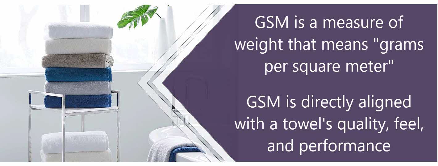 GSM is directly aligned  with a towel's quality, feel, and performance