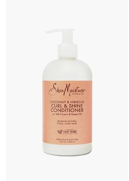 Shea Moisture Coconut Hibiscus Moisturize Conditioner curl shine for c –  Diallo Beautyy Supply