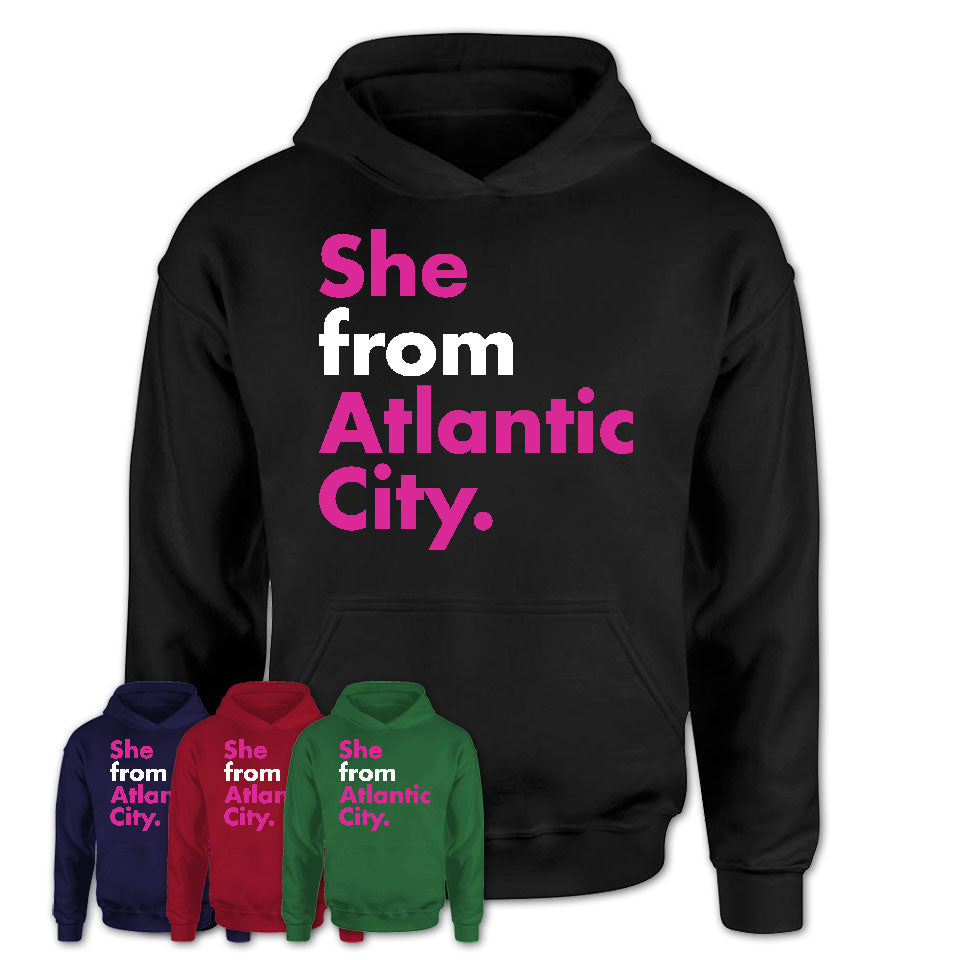 She From Atlantic City Shirt New Jersey State Birthday Gift For