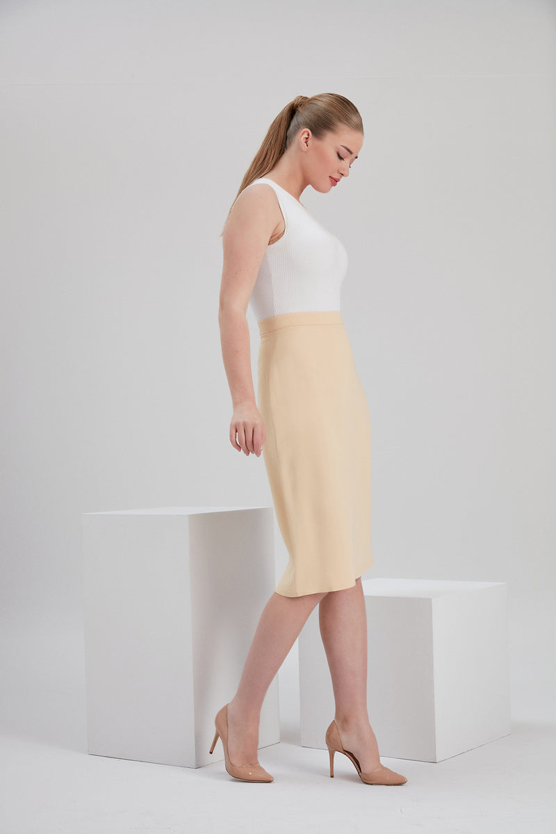 YUKISHIMANE 2way Pencil jersey Skirt 国産品 63.0%OFF www