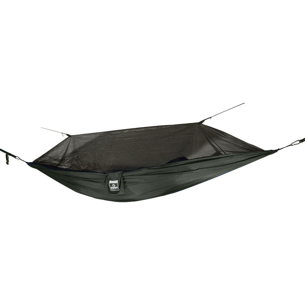 Lost Valley Camping Hammock and Accessories. Complete Package Includes  Mosquito Net, Rain Fly, 2 Tree Straps, 2 12kN Aluminum Carabiners, 2  Stakes, 