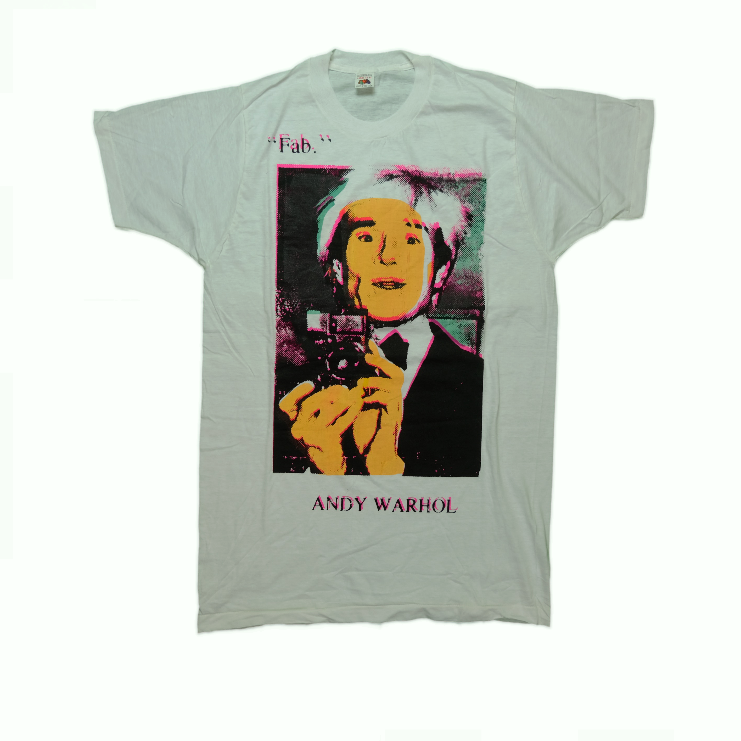 激レア DON ROCK ANDY WARHOL Fab Tシャツ 白 L-