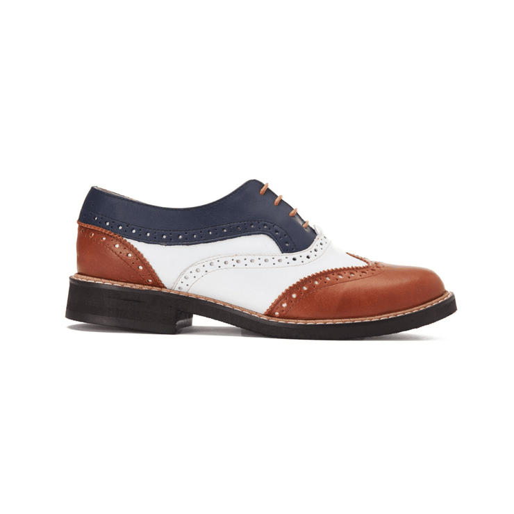Brown, White, Navy | Oxford |  Shoes | Foot ware | Women | Tayree | Egyptian Brand | EcoCart Shop