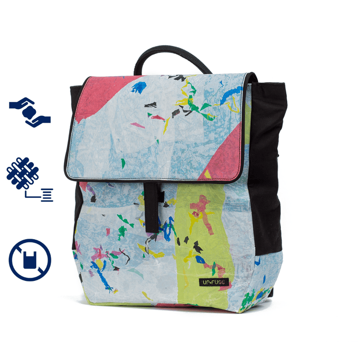 colorful Backpack | Plastic | Laptop Backpack, ecofriendly, recycled | Up-fuse | EcoCart Shop