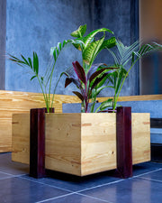 wooden square pot cover