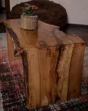 wooden side table , L table | AON | Tree table | Small wooden tree table 