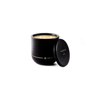 Two wicks handmade natural candle in a black pot | EcoCart Shop