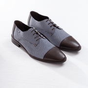 Chess Padded leather shoes | Lead | EcoCart