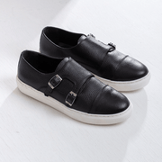 Black double monk sneaker - Lead | Lead | EcoCart