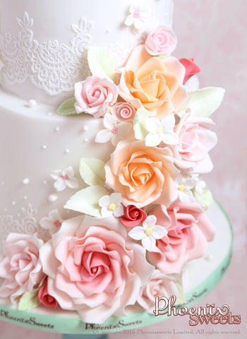 Phoenix Sweets Wedding Cake Sugar Flower Rose
