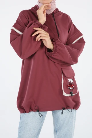 JACADI Girl's Sico Purple Crew Neck Heart Sweatshirt SZ 2 Years NWT $40