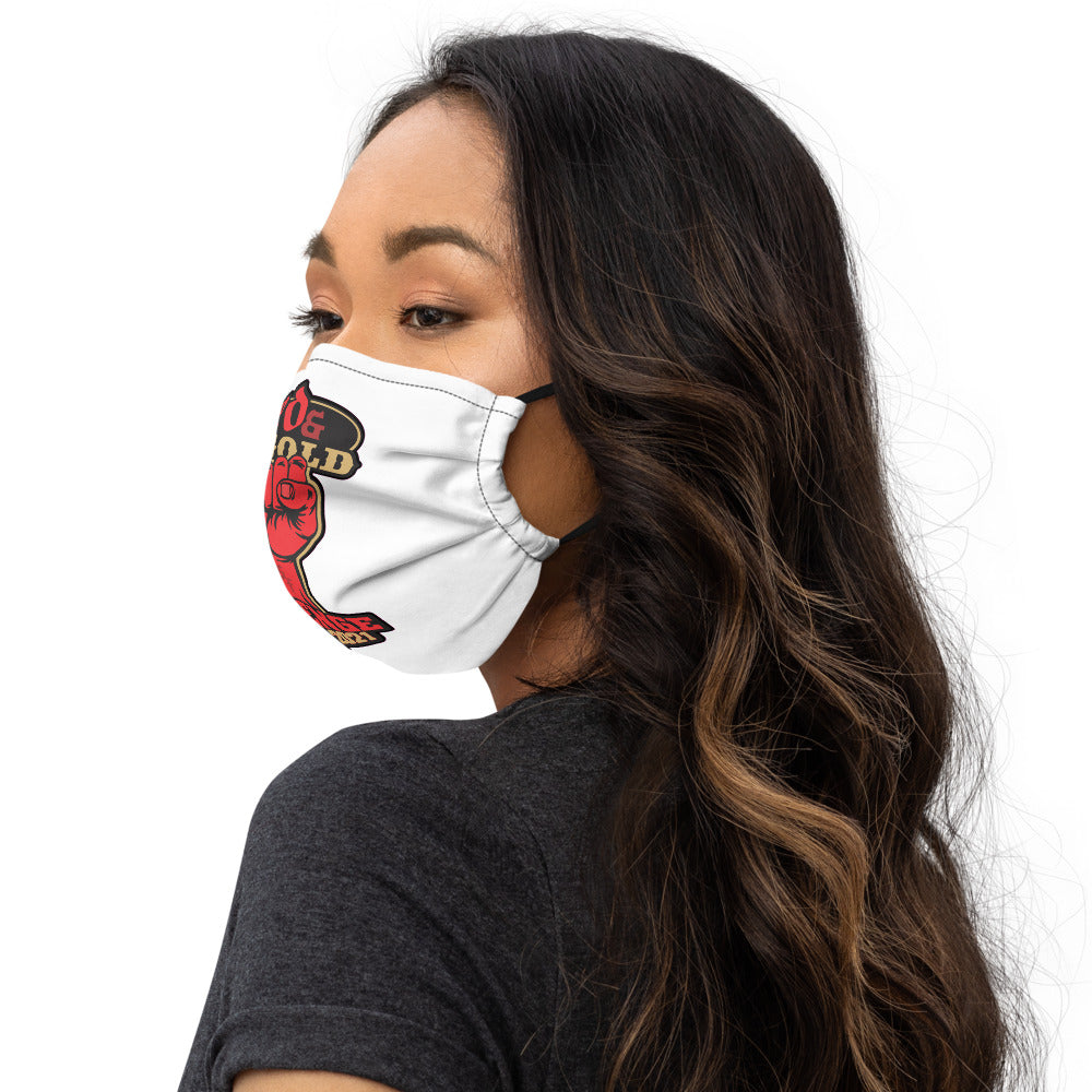 White Face-Mask - Red & Gold Revenge Tour Collection. – sportteez.com