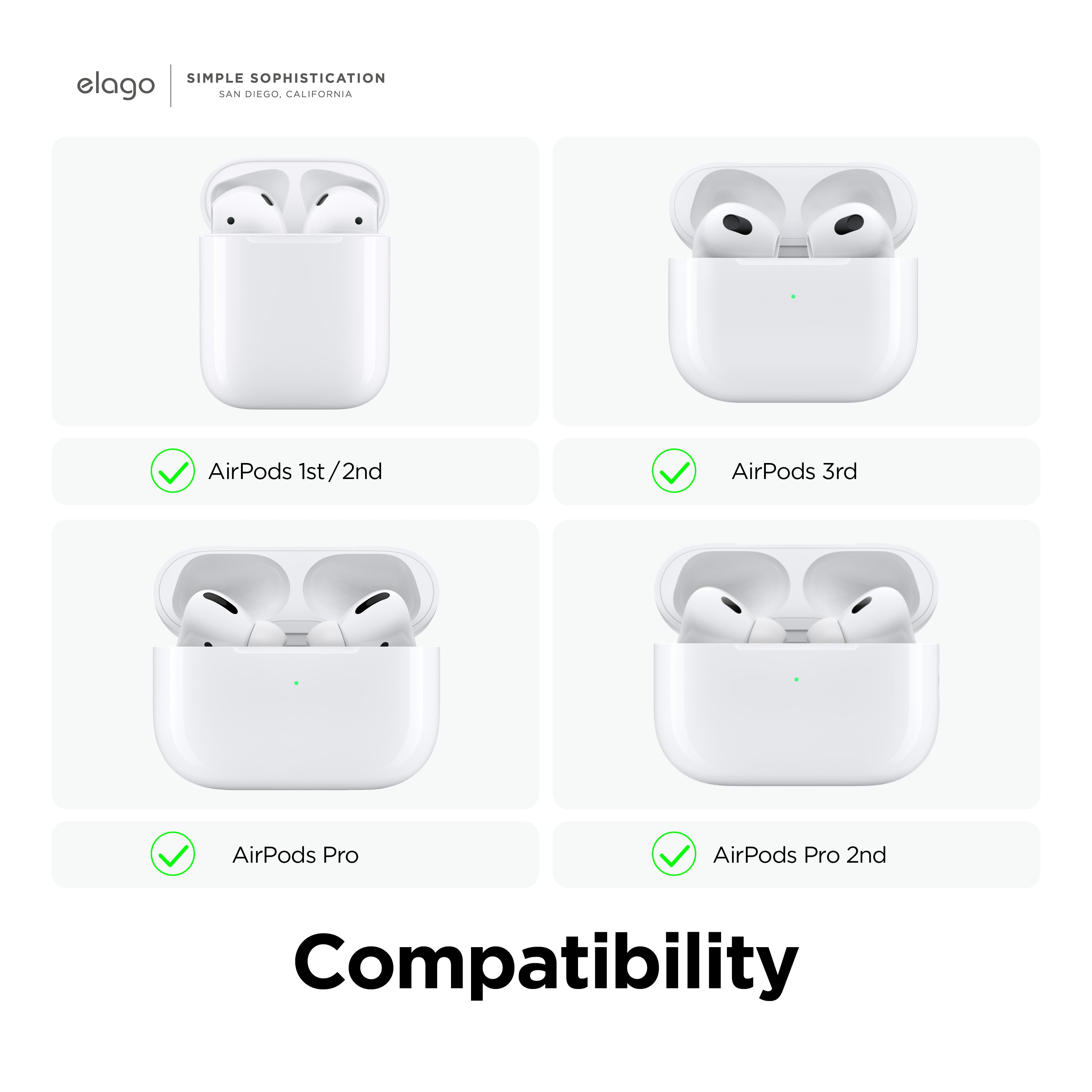 elago AirPods Hooks for AirPods Pro, 3, 1&2 [8 Colors]
