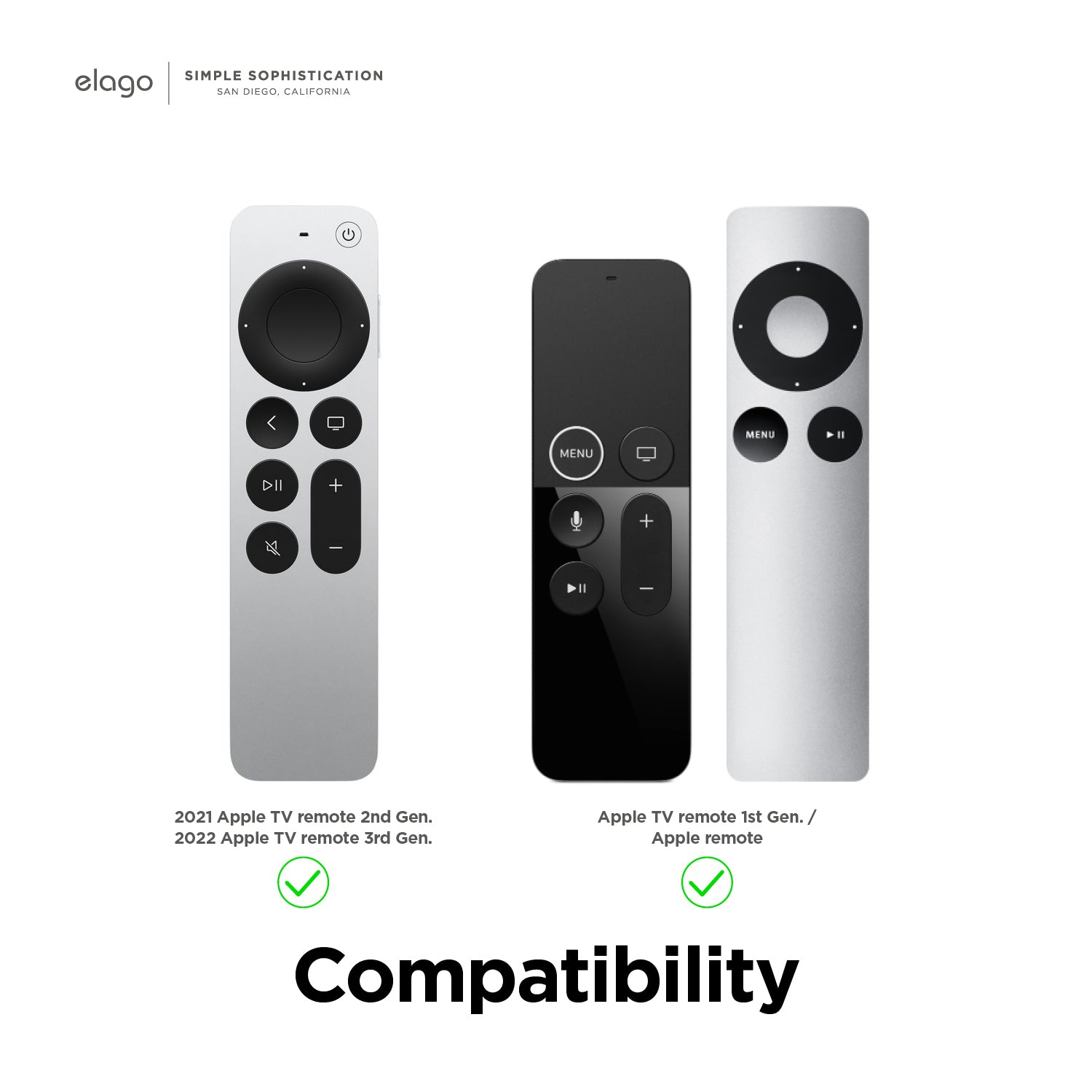 Remote Holder Mount for Apple TV Siri remote 1st, 2nd, Gen - Small – elago