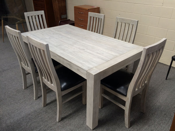 white washed counter height table