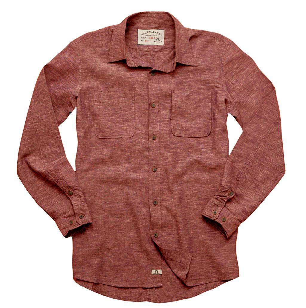 Decoratie Aan boord overal Slim fit shirt shirt stuart made of light cotton linen in red – Outbacker
