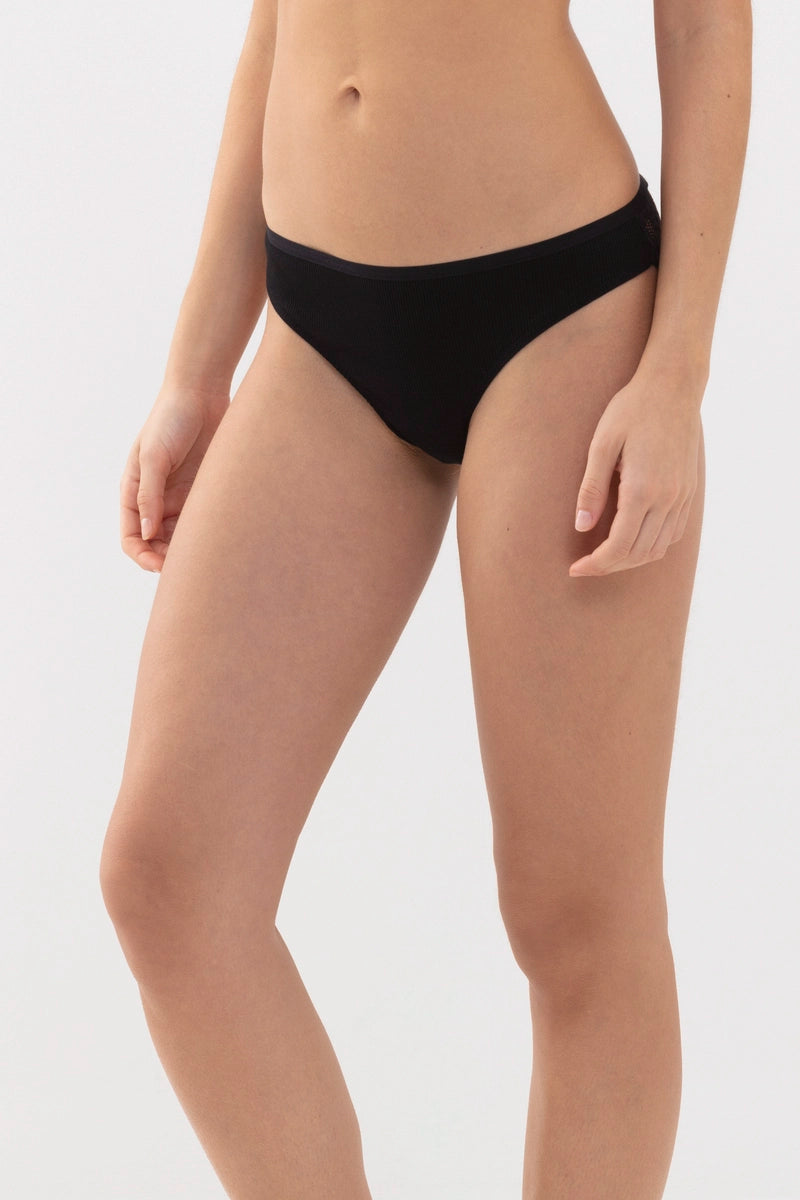 Organic Cotton Mini-Slip In Black - Mey