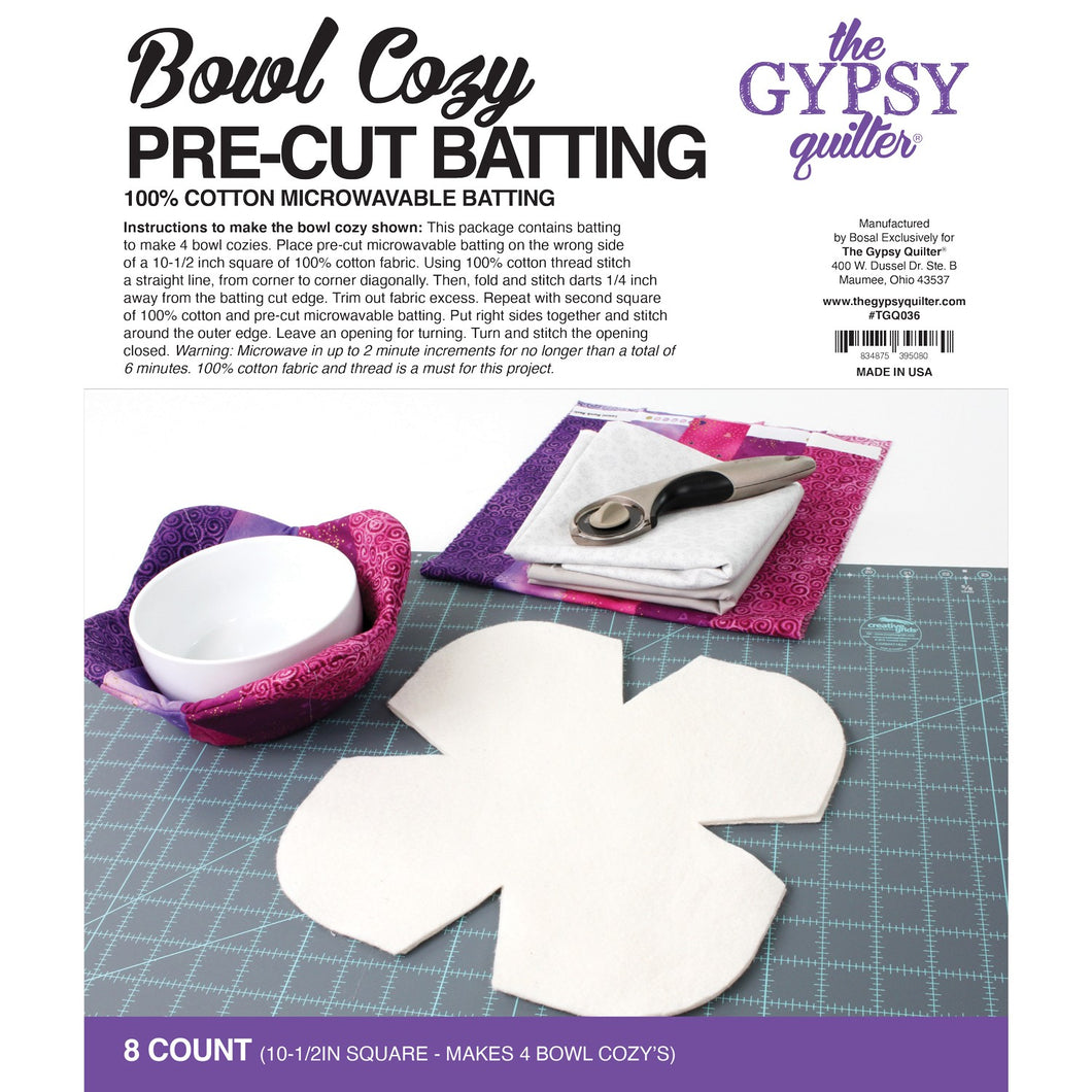 Bowl Cozy Pre Cut Batting 8 pieces