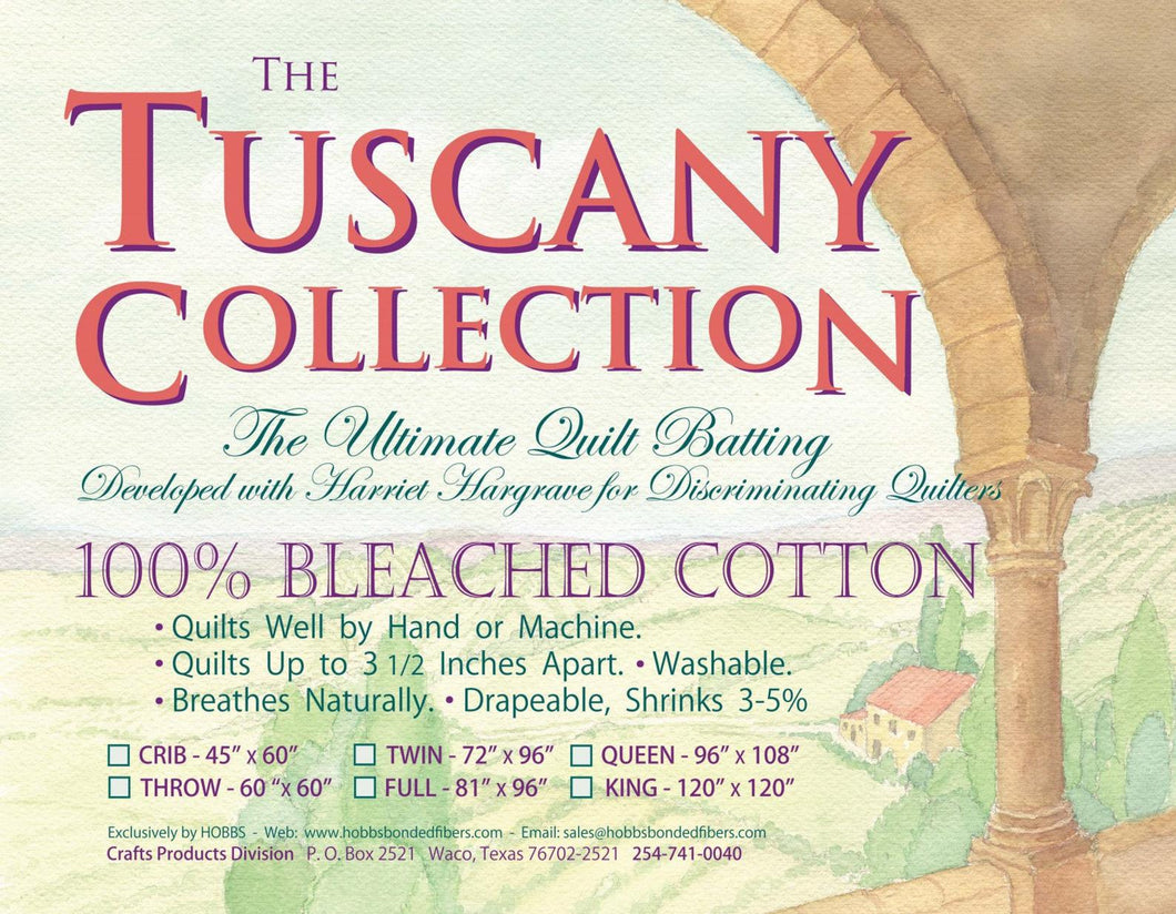 Tuscany Batting Bleached Cotton King