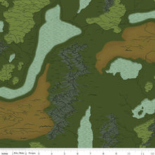 Load image into Gallery viewer, National Parks topographical from Riley Blake designs green colorway

